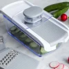 KSP All In 1 Mandoline Slicer and Grater - Set of 7 (White/Grey)