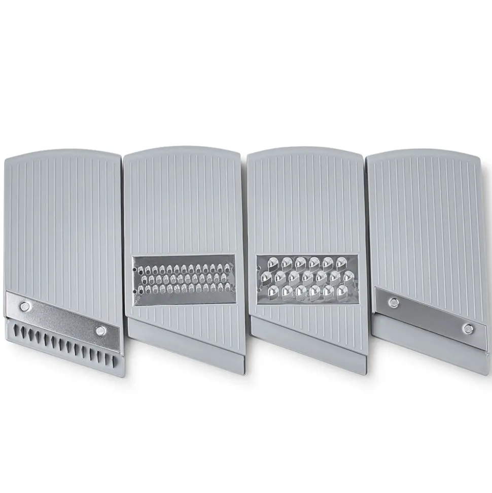 KSP All In 1 Mandoline Slicer and Grater - Set of 7 (White/Grey)