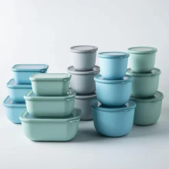 KSP Arco 'Rectangle' Food Storage with Lid - Set of 3 (Blue)