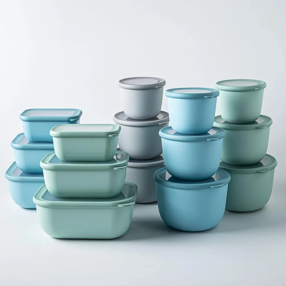 KSP Arco 'Rectangle' Food Storage with Lid - Set of 3 (Grey)