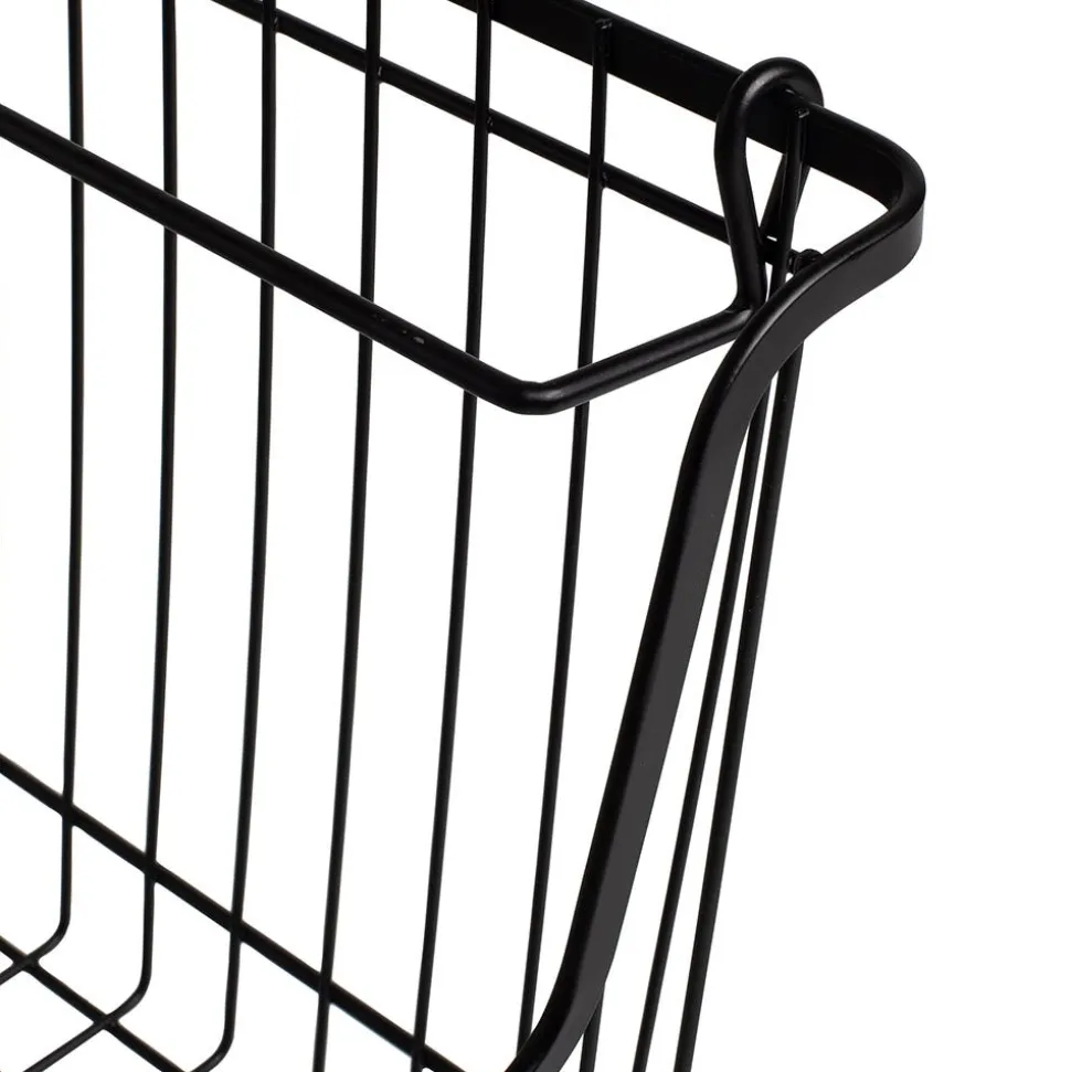 KSP Ashley Stacking Wire Basket Large (Matte Black) 36 x 27 x 22.5 cm