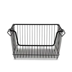 KSP Ashley Stacking Wire Basket Large (Matte Black) 36 x 27 x 22.5 cm