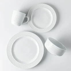 KSP Astrid Porcelain Dinnerware - Set of 16 (White)