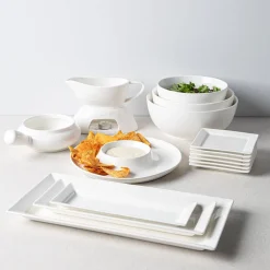 KSP Aurora '2-Tier' Porcelain Buffet Plate Square (White)