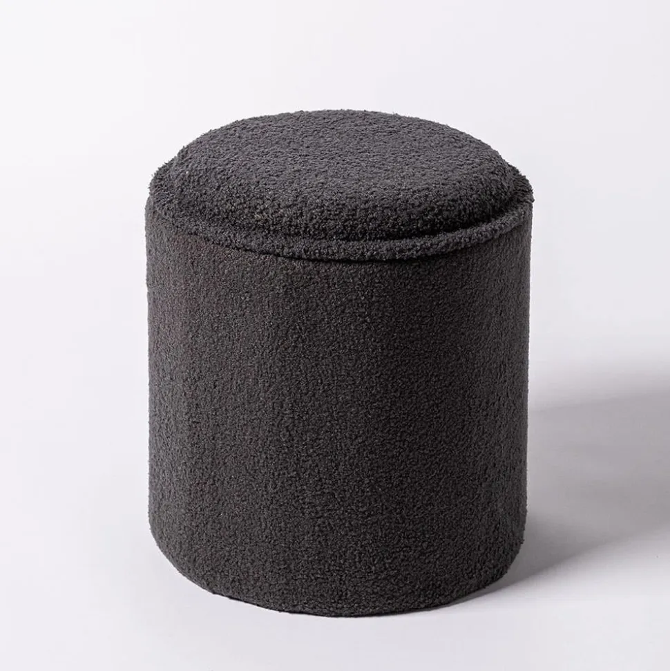 KSP Ava Collapsible Teddy Ottoman (Charcoal)