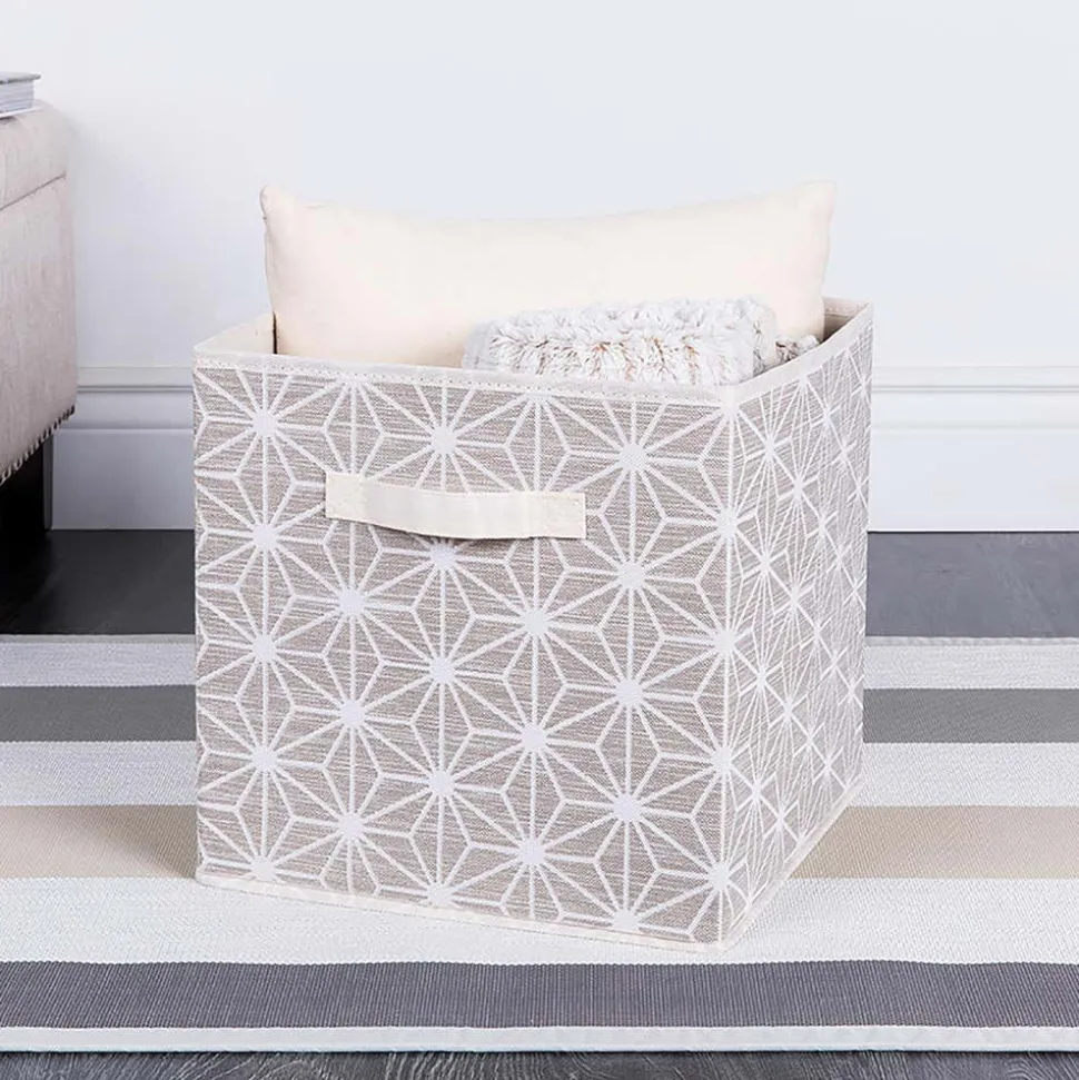 KSP Axis Fabric Storage Cube (Taupe) 31 cm sq.