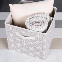 KSP Axis Fabric Storage Cube (Taupe) 31 cm sq.