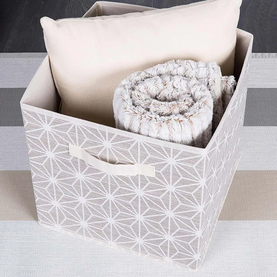 KSP Axis Fabric Storage Cube (Taupe) 31 cm sq.