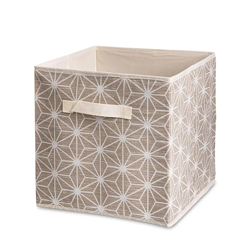 KSP Axis Fabric Storage Cube (Taupe) 31 cm sq.