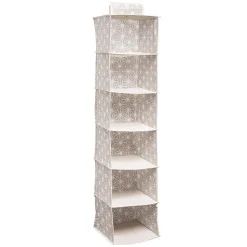 KSP Axis '6-Shelf' Hanging Organizer (Taupe) 30 cm sq. x 127 cm