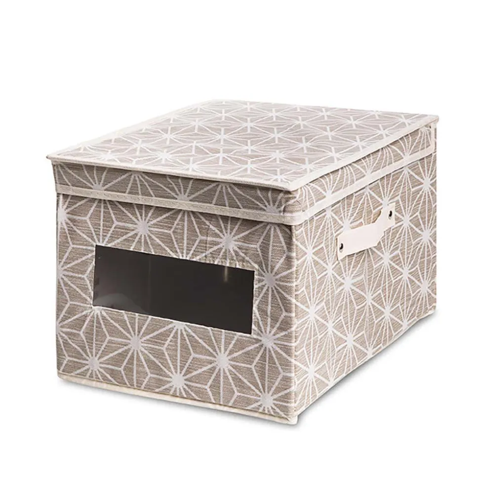 KSP Axis Storage Box with Window (Taupe) 30 x 39.5 x 25 cm