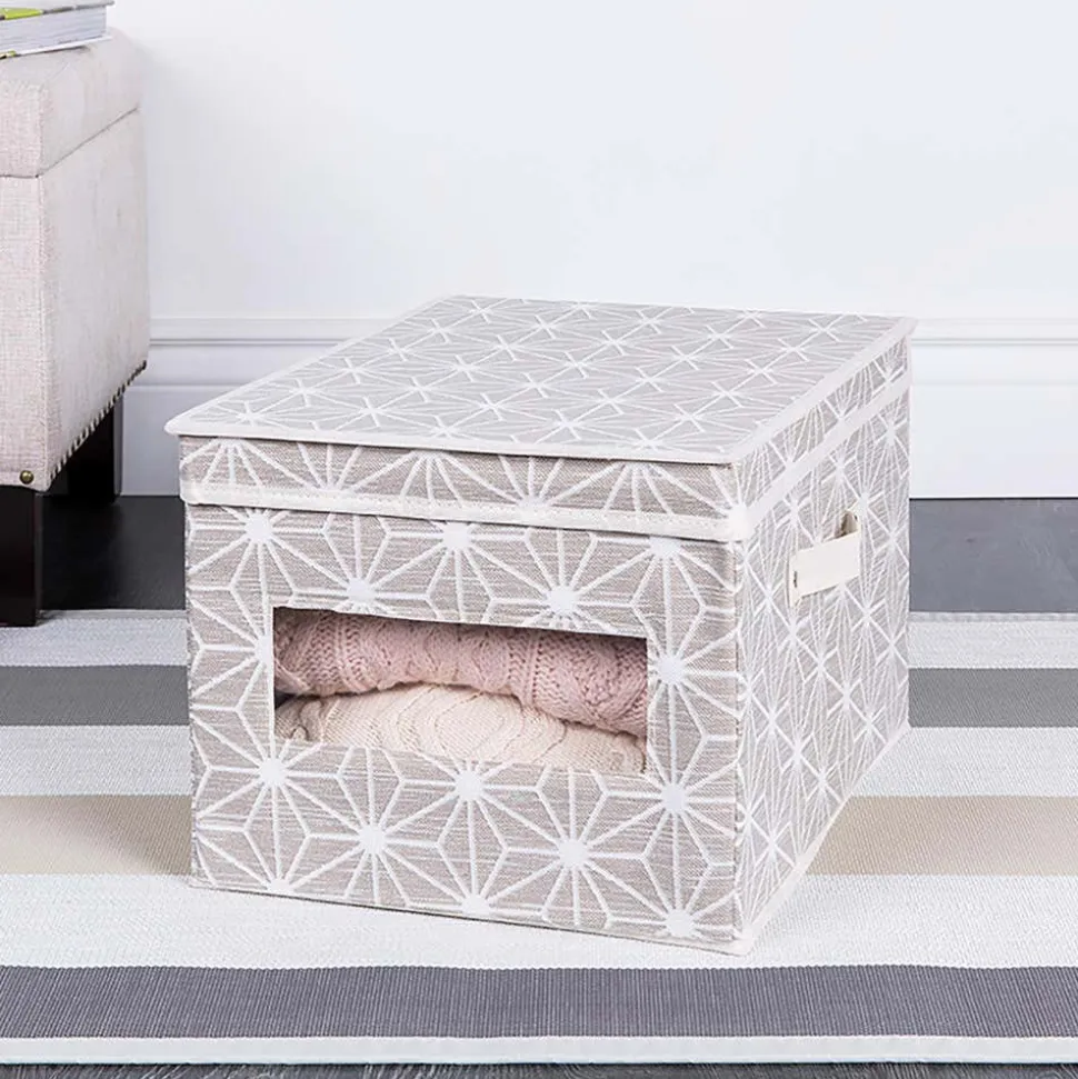 KSP Axis Storage Box with Window (Taupe) 30 x 39.5 x 25 cm