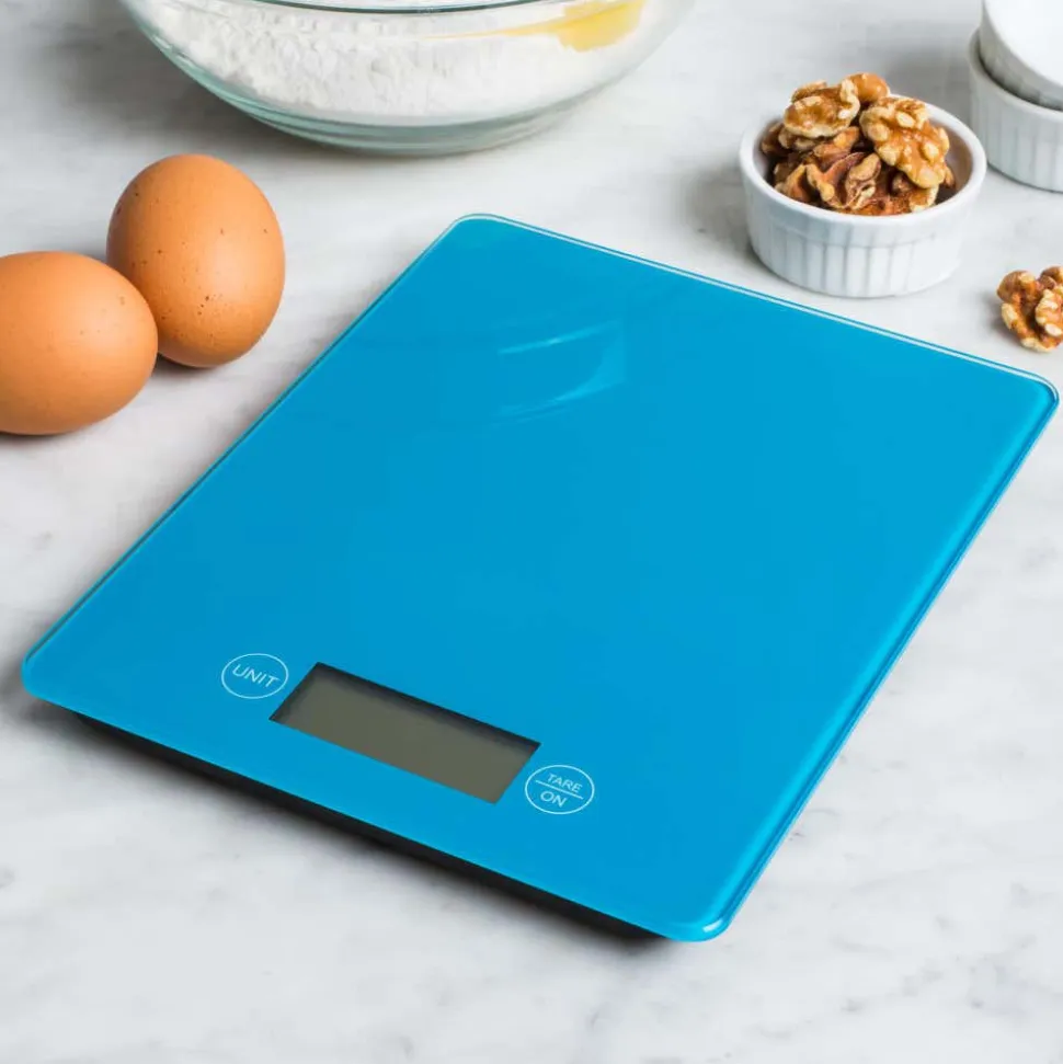 KSP Bakers Glass Digital Kitchen Scale (Blue)