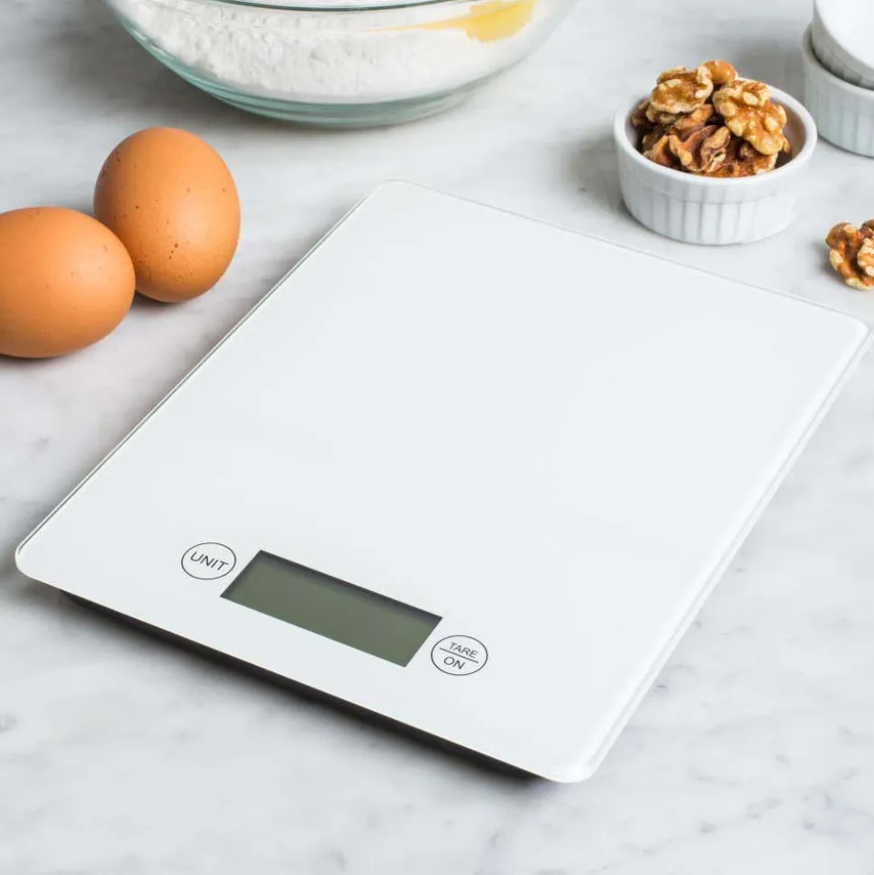 KSP Bakers Glass Digital Kitchen Scale (White)