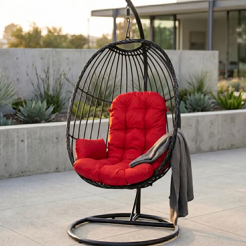 KSP Bali Summer Hanging Chair (Black/Red)