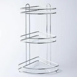 KSP Bathnook '3-Tier' Wire Corner Stand Organizer (Chrome)