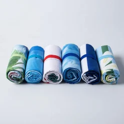 KSP Beachside 'Tie Dye' Microfibre Beach Towel (Blue)