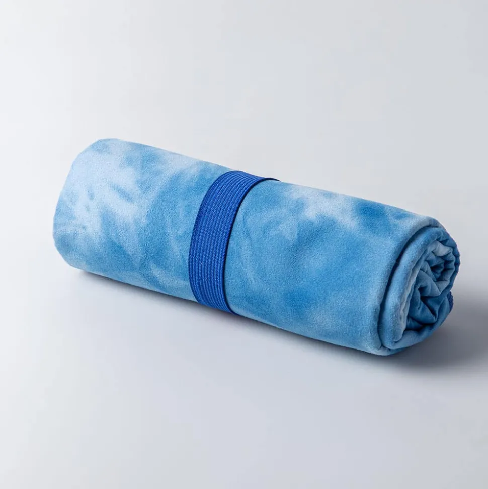 KSP Beachside 'Tie Dye' Microfibre Beach Towel (Blue)