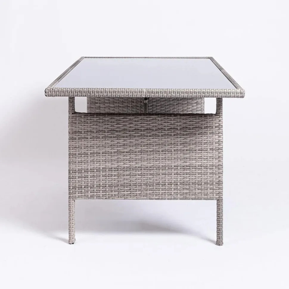 KSP Caban Outdoor Couch & Dining Table - Set of 3 (Grey)