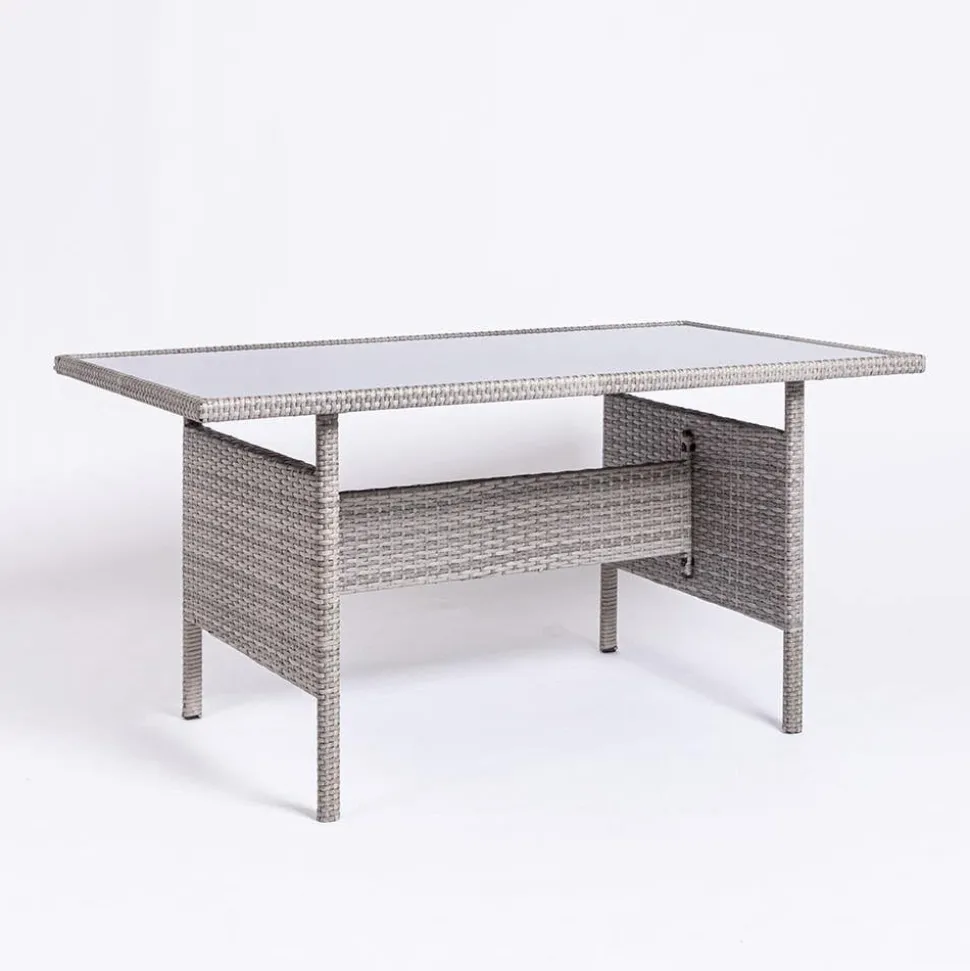 KSP Caban Outdoor Couch & Dining Table - Set of 3 (Grey)