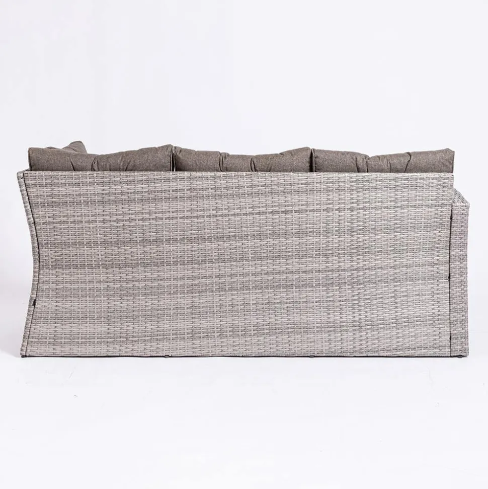 KSP Caban Outdoor Couch & Dining Table - Set of 3 (Grey)