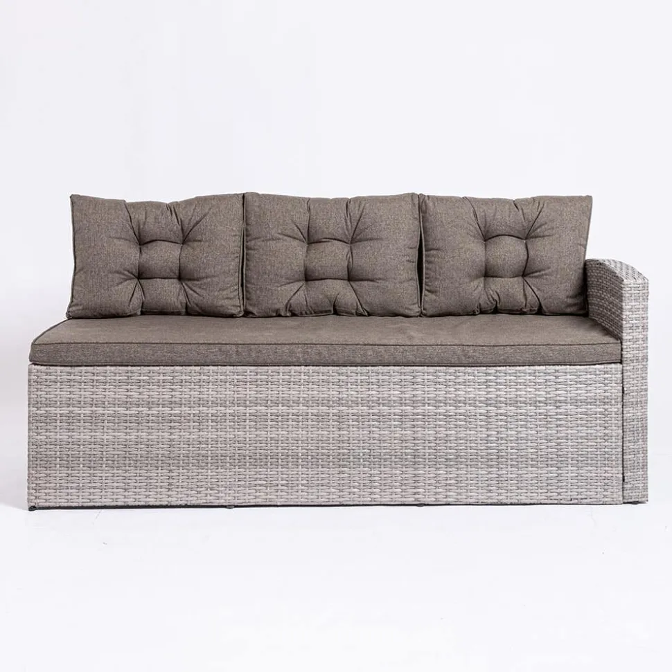 KSP Caban Outdoor Couch & Dining Table - Set of 3 (Grey)