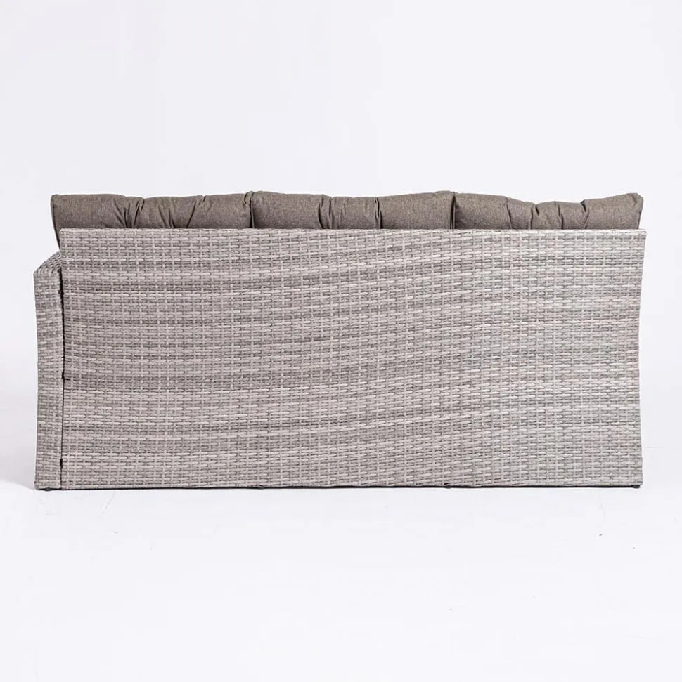KSP Caban Outdoor Couch & Dining Table - Set of 3 (Grey)