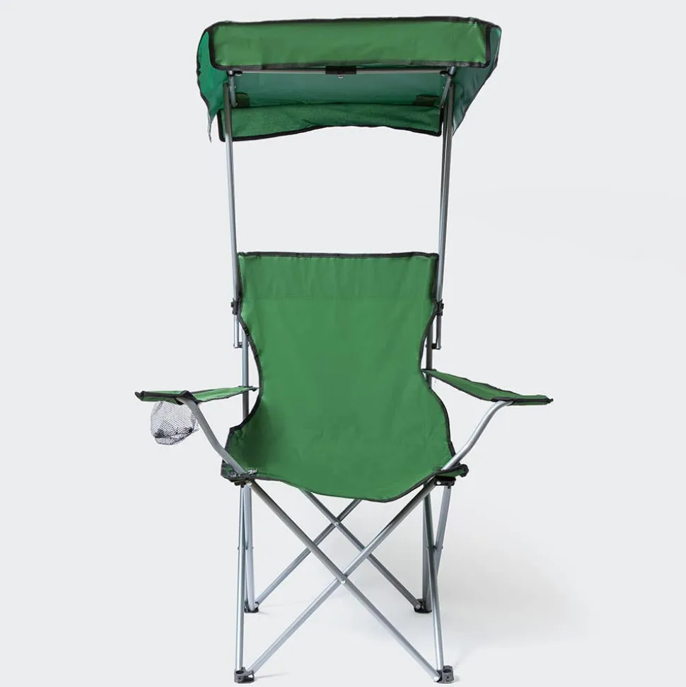 KSP Camper Folding Chair with Canopy 52x52x85cm (Green)