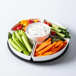 KSP Carousel Porcelain Serving Set - Set of 6 (White)