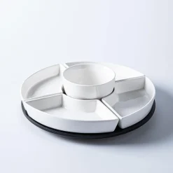 KSP Carousel Porcelain Serving Set - Set of 6 (White)