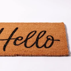 KSP Casual 'Hello' Coir Double Doormat (Natural)