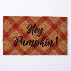 KSP Casual 'Hey Pumpkin' Coir Doormat (Orange)