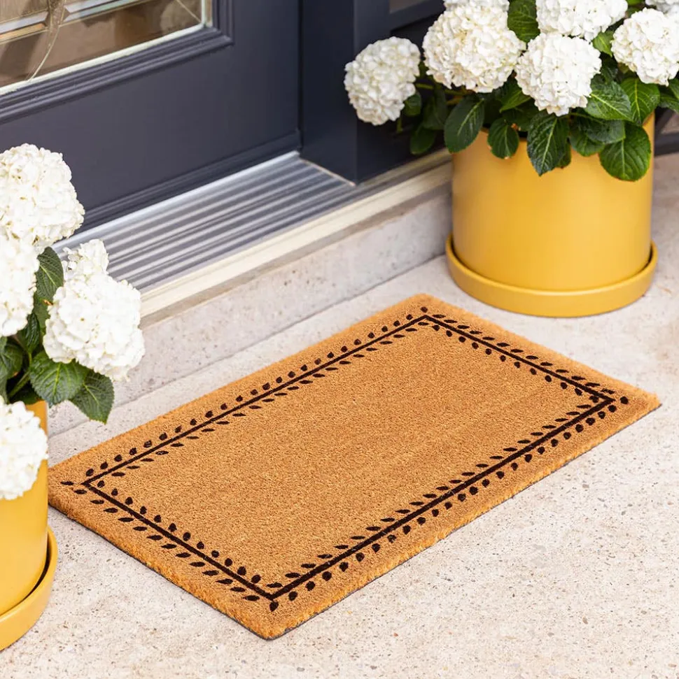 KSP Casual 'Leaf Border' Coir Doormat