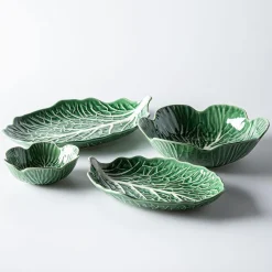 KSP Cavora Leaf Serving Bowl (Green/White)