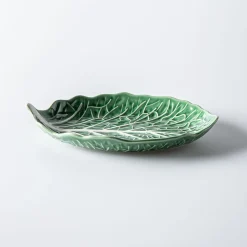 KSP Cavora Leaf Serving Plate 11" (Green/White)