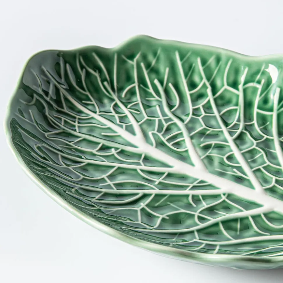 KSP Cavora Leaf Serving Plate 11" (Green/White)
