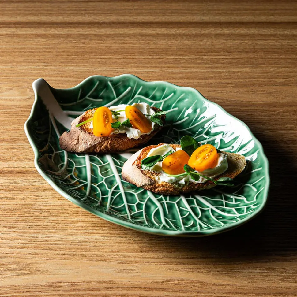 KSP Cavora Leaf Serving Plate 11" (Green/White)