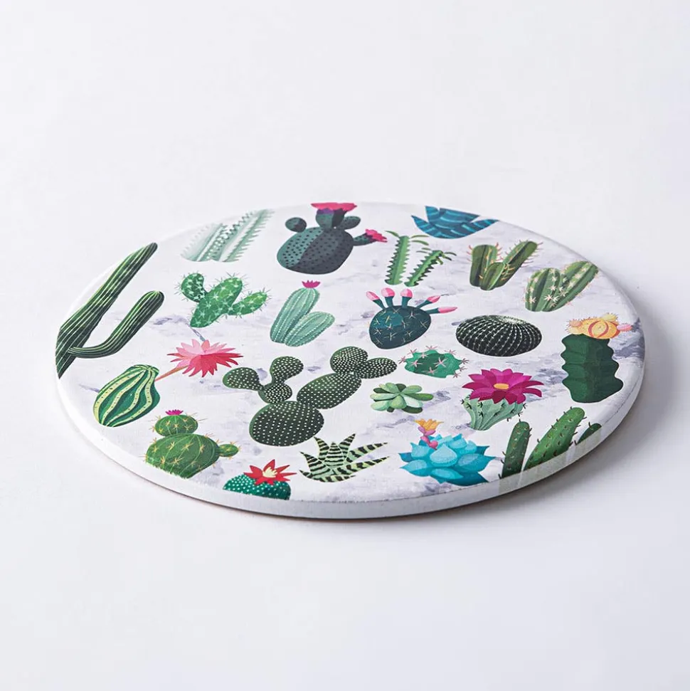 KSP Ceramica 'Cactus' Printed Ceramic Trivet 20cm