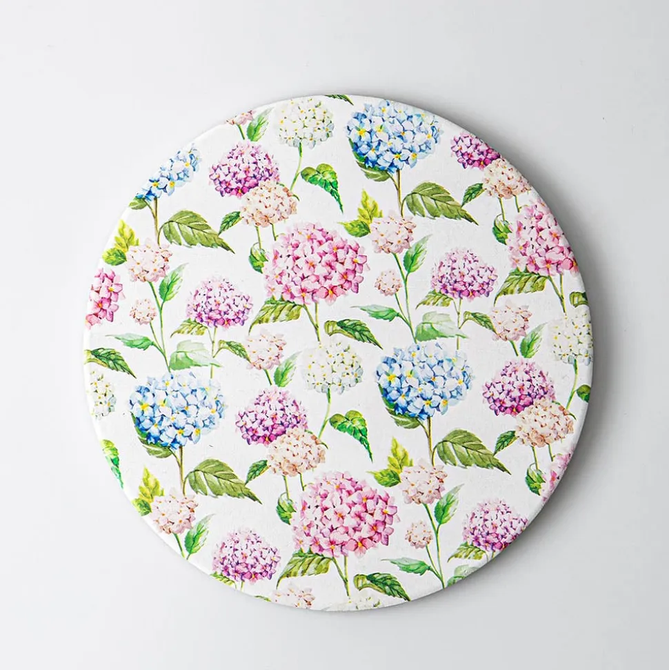 KSP Ceramica 'Hydrangeas' Printed Ceramic Trivet