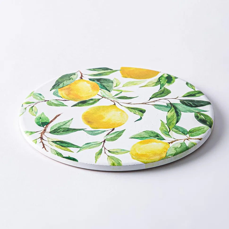 KSP Ceramica 'Lemon Tree' Printed Ceramic Trivet 20cm