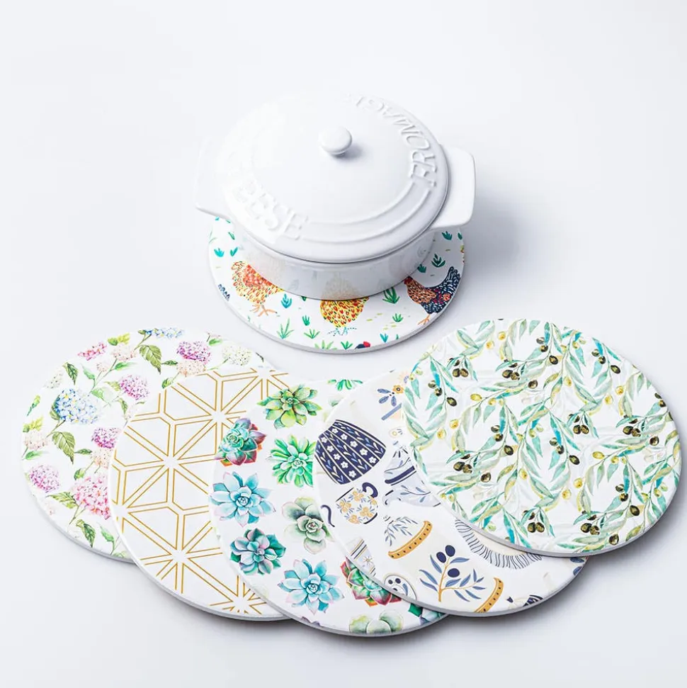 KSP Ceramica 'Maison Bleu' Printed Ceramic Trivet