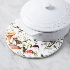 KSP Ceramica 'Mushrooms' Printed Ceramic Trivet 20cm