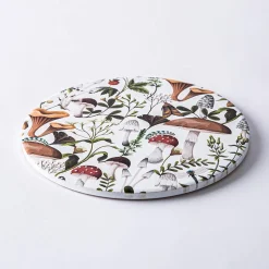 KSP Ceramica 'Mushrooms' Printed Ceramic Trivet 20cm