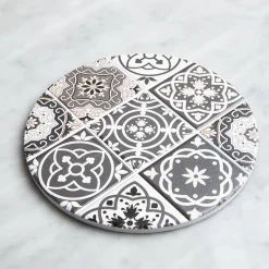KSP Ceramica 'Spanish Tile' Ceramic Trivet (Grey)