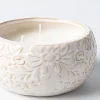 KSP Ceramic 'Floral' Citronella Candle 13 cm dia. x 6 cm