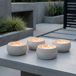 KSP Ceramic 'Ribbed' Citronella Candle