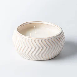 KSP Ceramic 'Tread' Citronella Candle 13 cm dia. x 6 cm