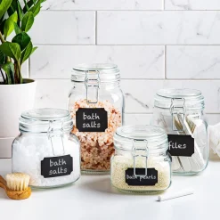 KSP Chalkboard Locking Canister - Set of 4 (Clear)