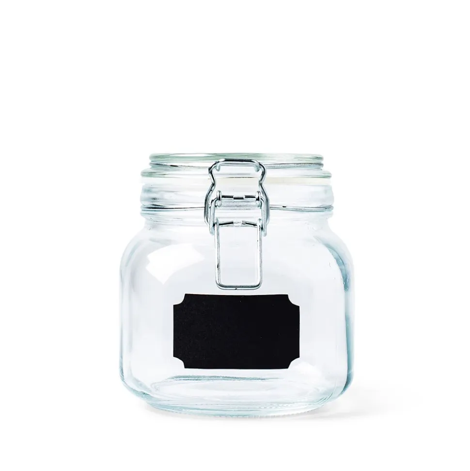 KSP Chalkboard Locking Canister - Set of 4 (Clear)