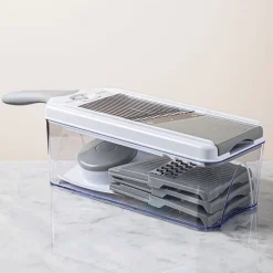 KSP Chef's Mate Mandoline Slicer and Grater - Set of 7 (White/Grey)